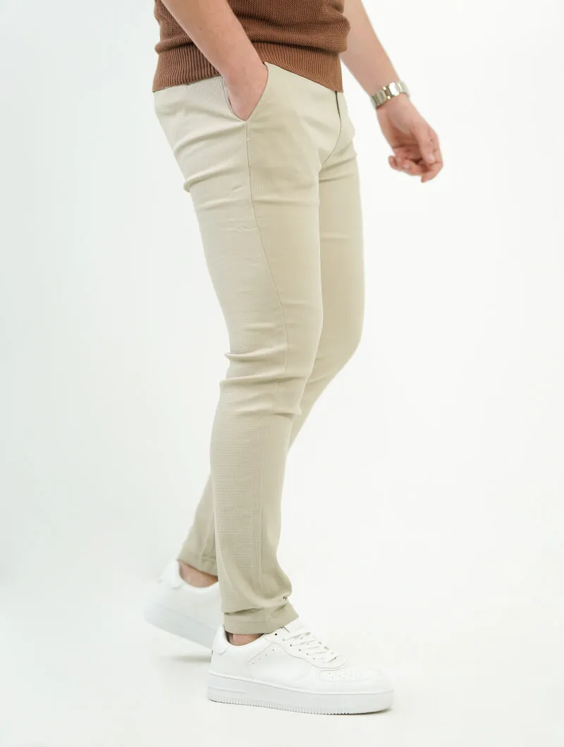 Pantalon slim en coton